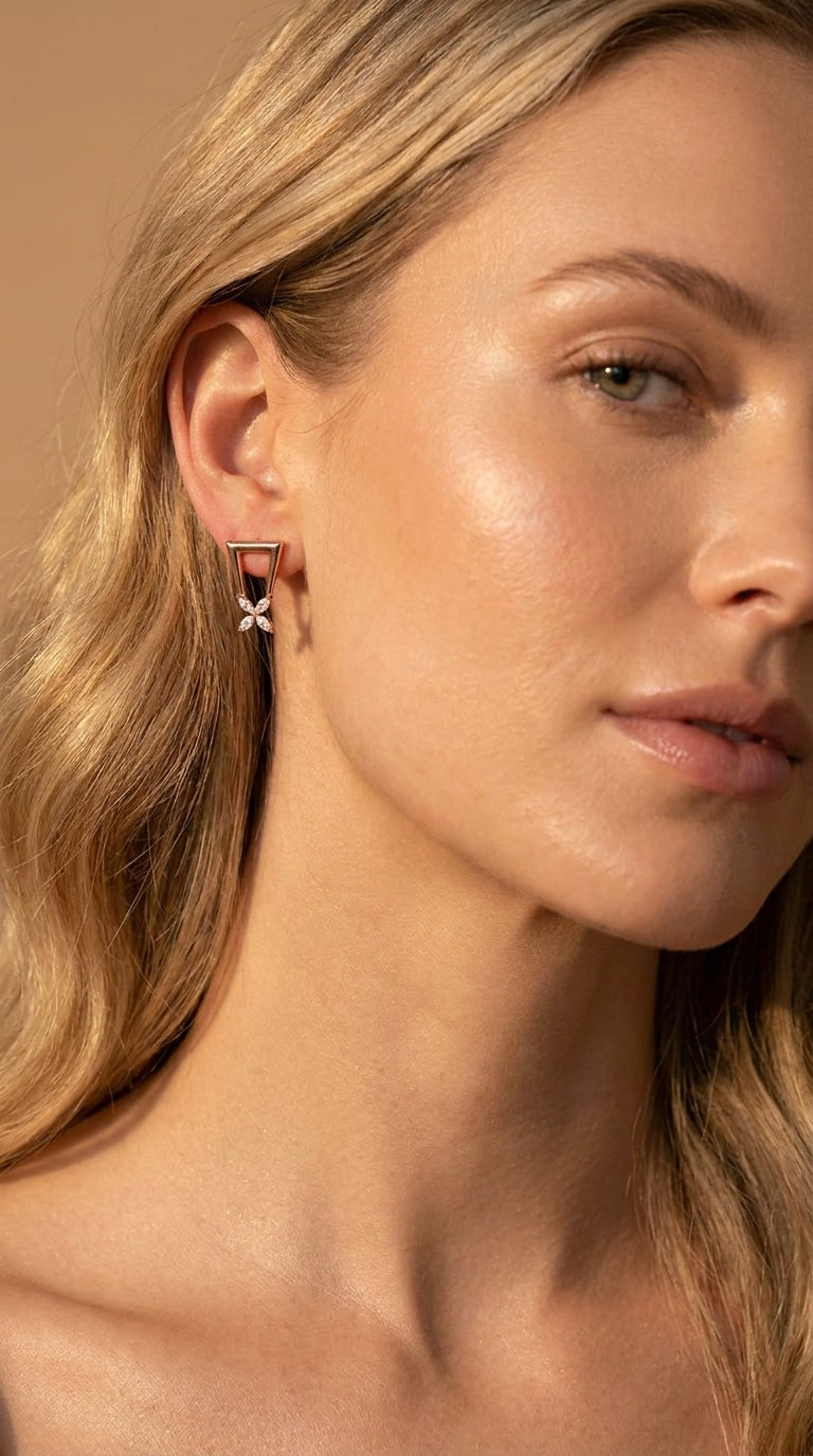 Geometric Marquise Bloom Earrings