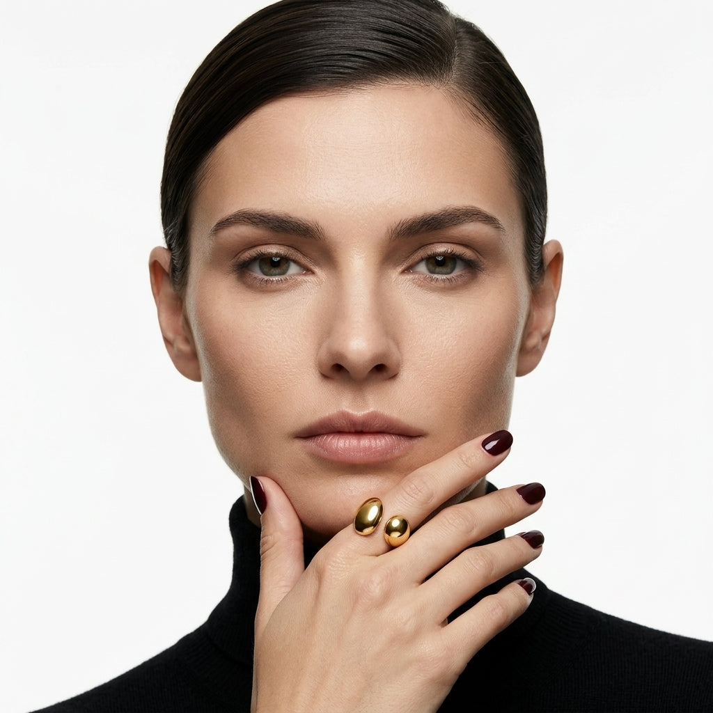 Organic Gold Dome Ring