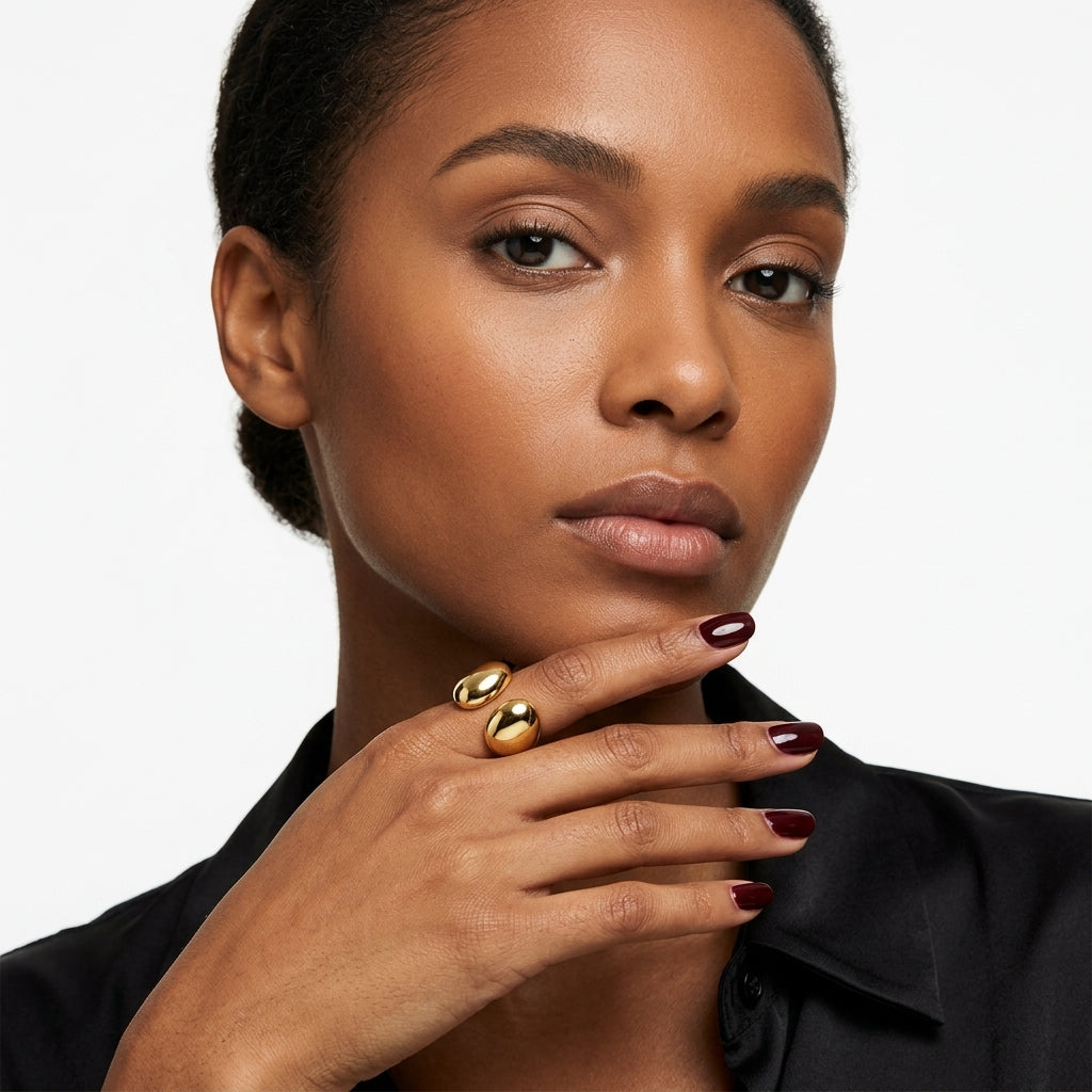Organic Gold Dome Ring