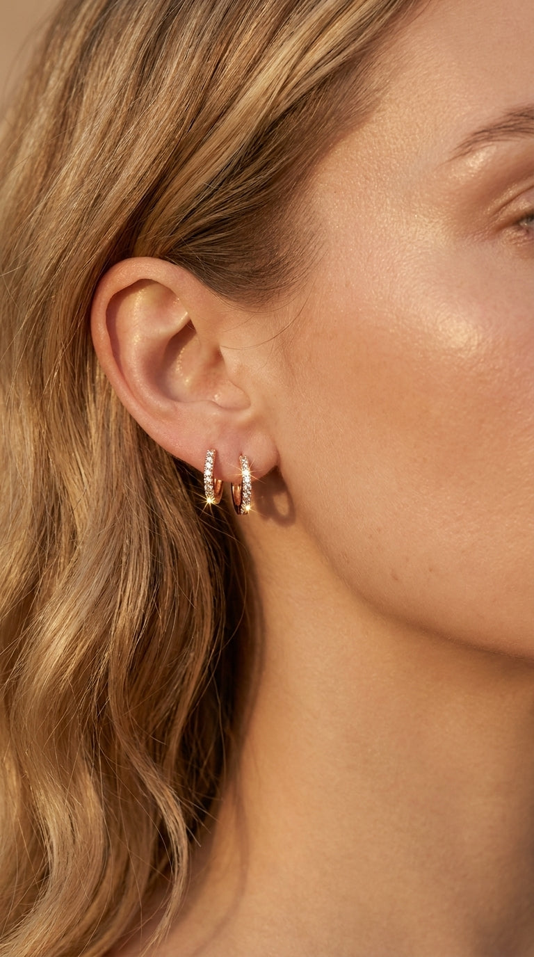 Radiant Full-Circle Pave Hoops