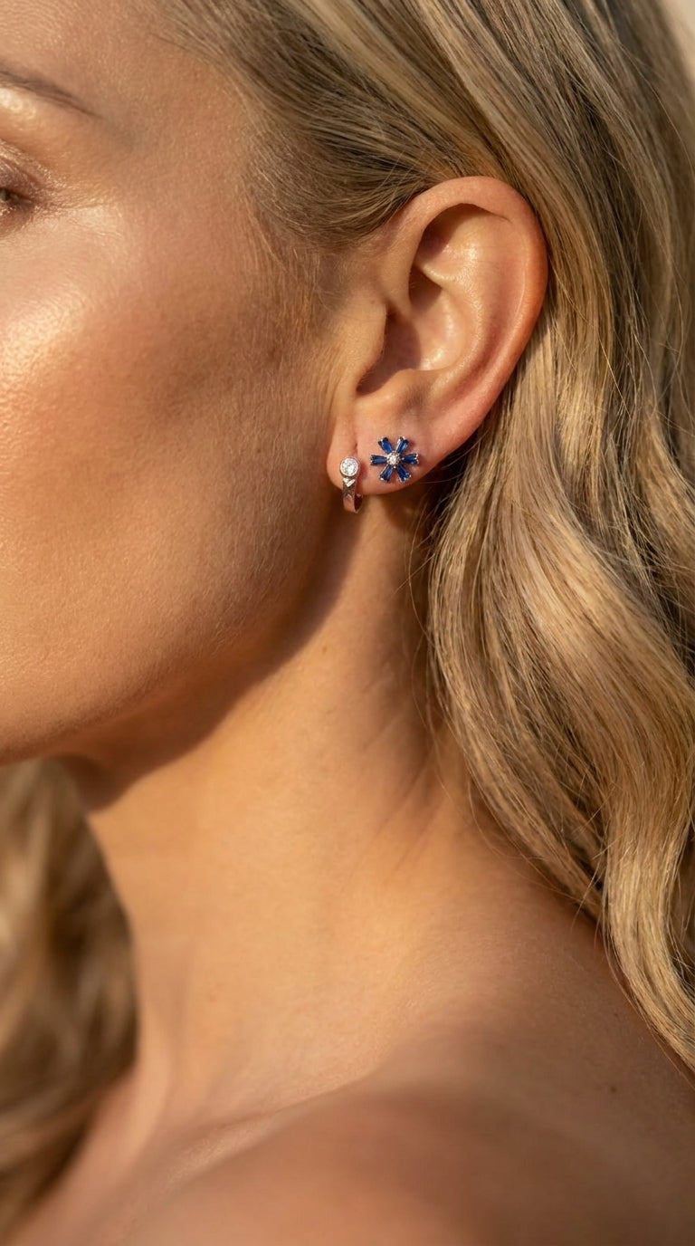 Aura Bezel Hoops