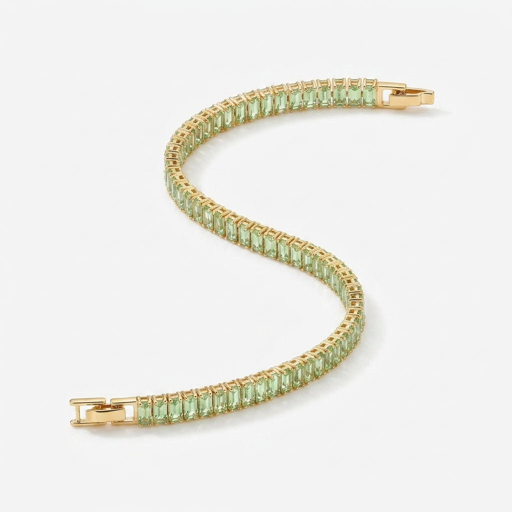 Lumina Green Baguette Bracelet