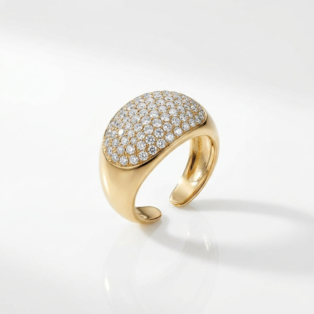 The Heirloom Pavé Signet Ring