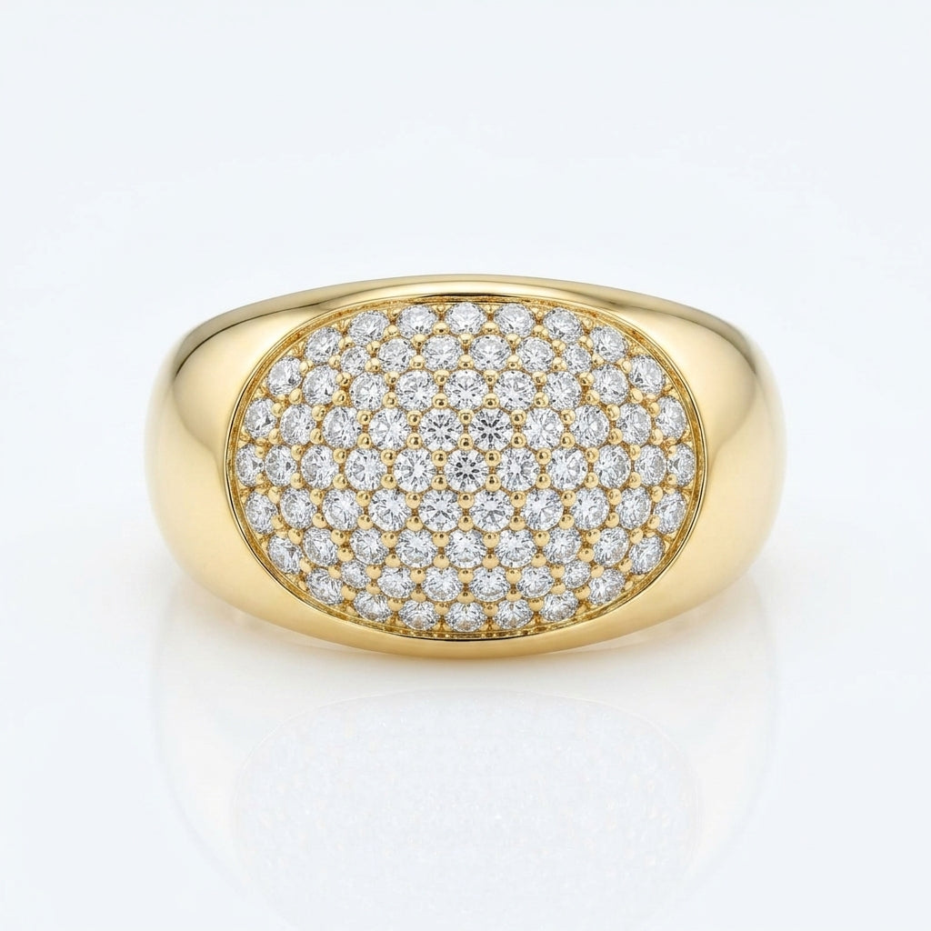 The Heirloom Pavé Signet Ring