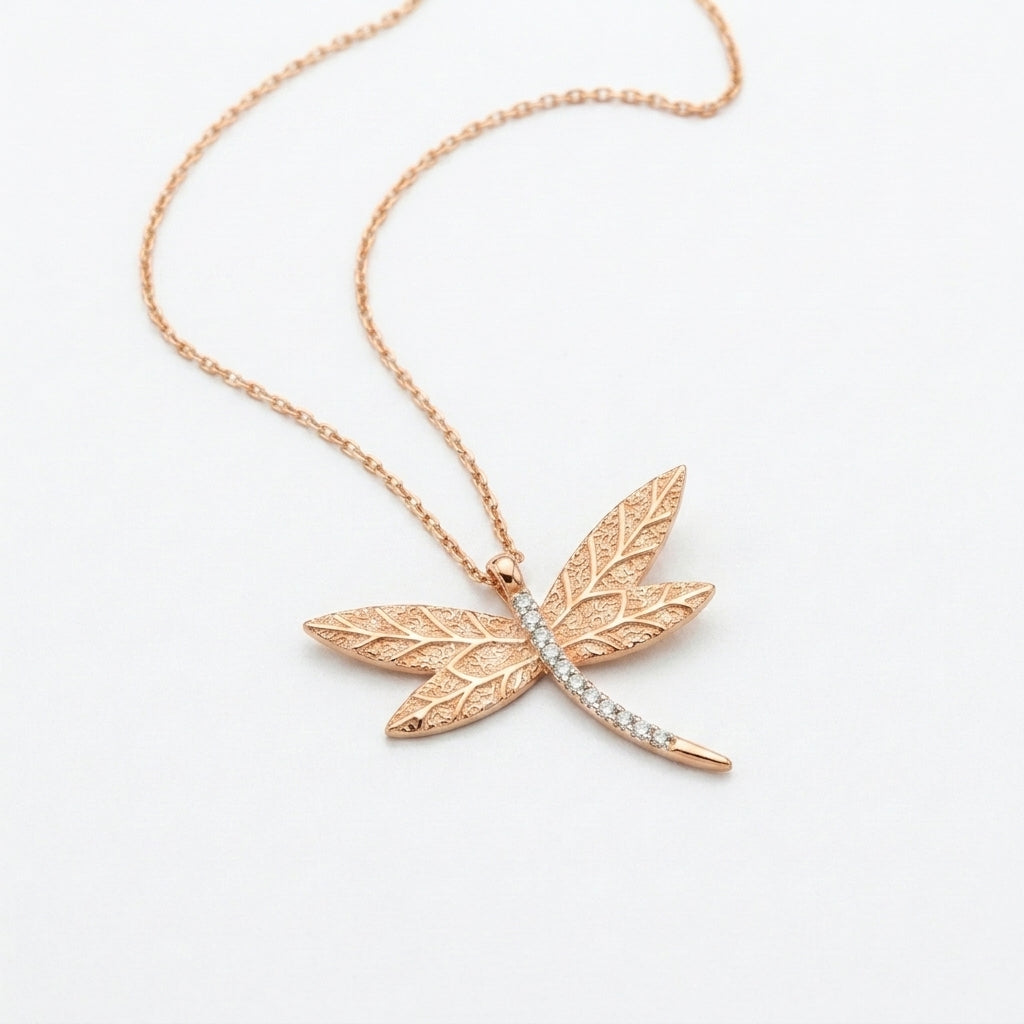The Pavé Dragonfly Necklace
