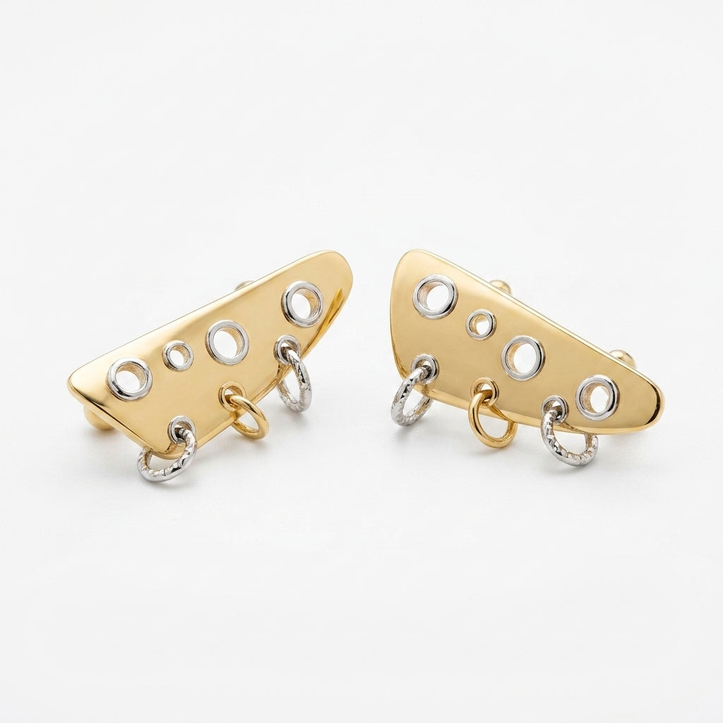 Mixed Metal Cutout Ear Climbers