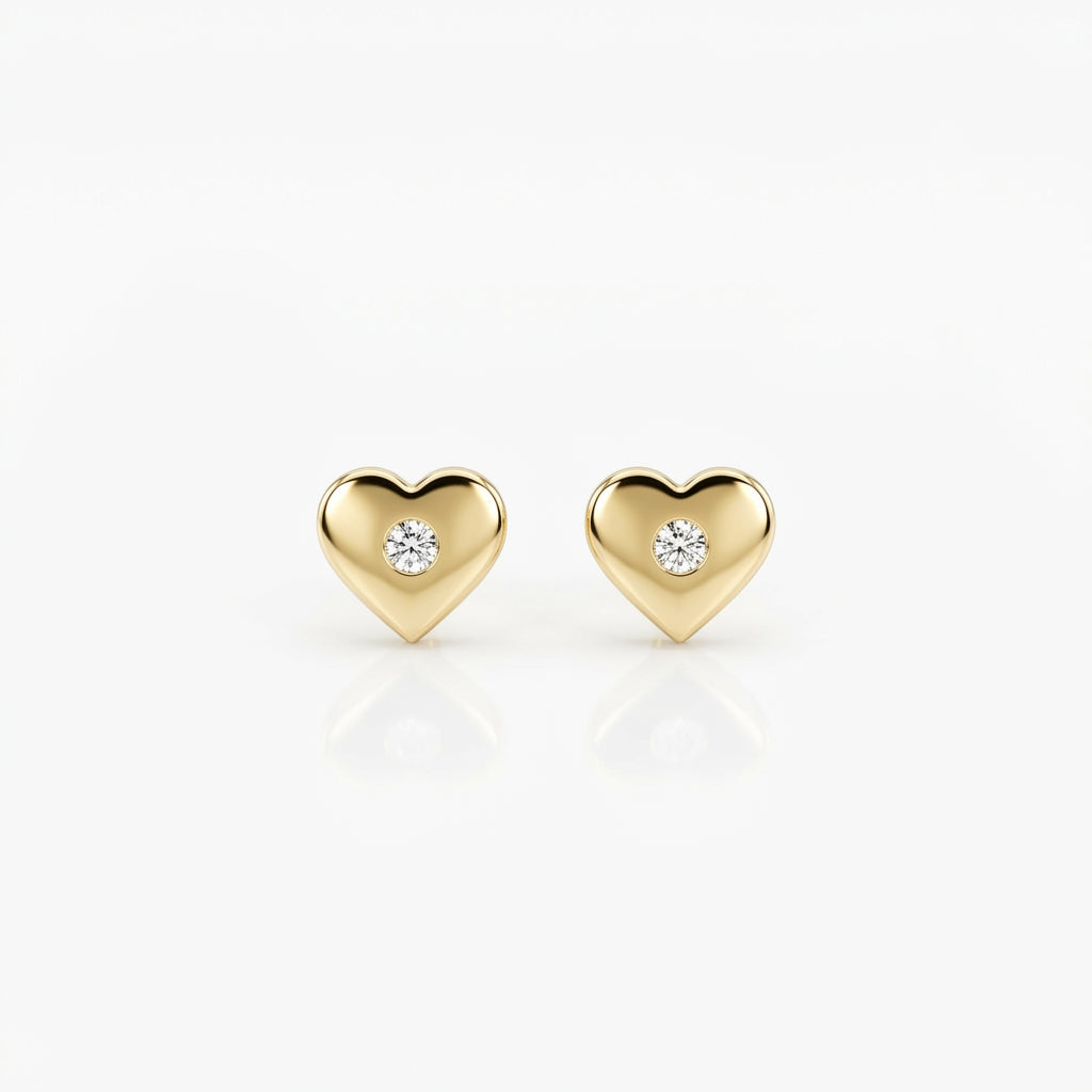 Tiny Heart Studs
