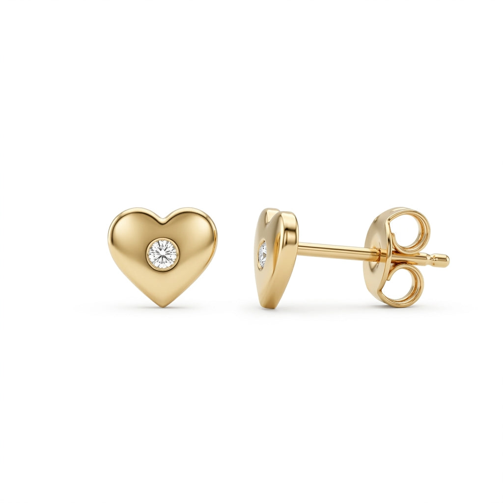 Tiny Heart Studs