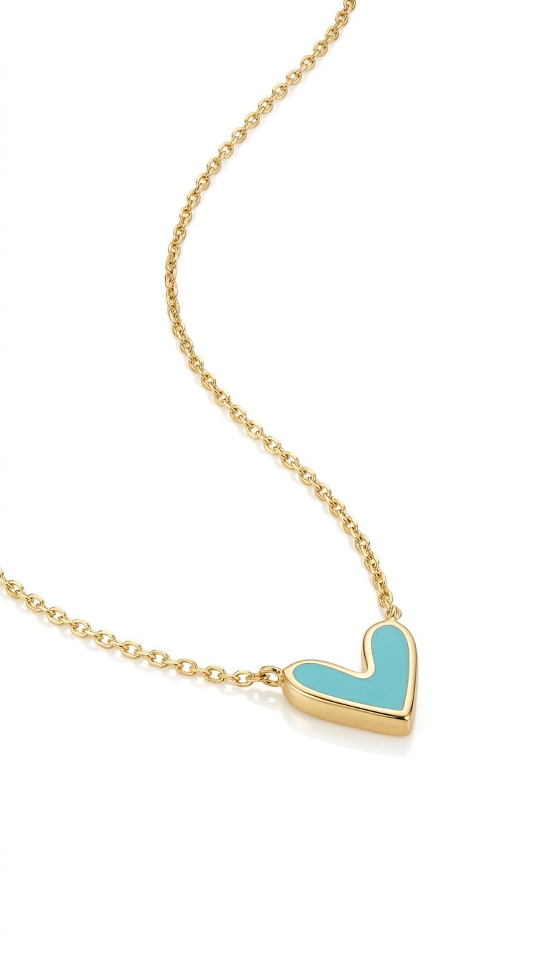 Azure Aura Heart Necklace