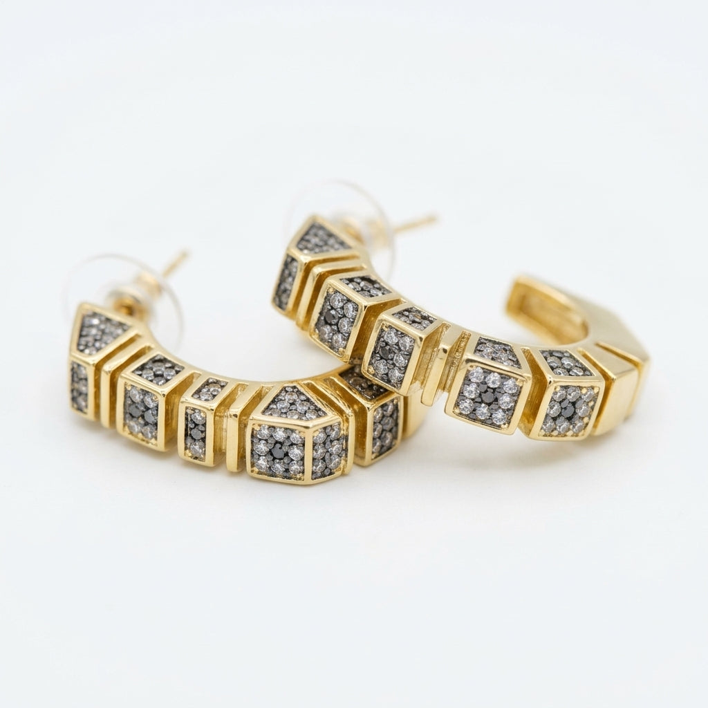 Sculpted Sparkle Hoops