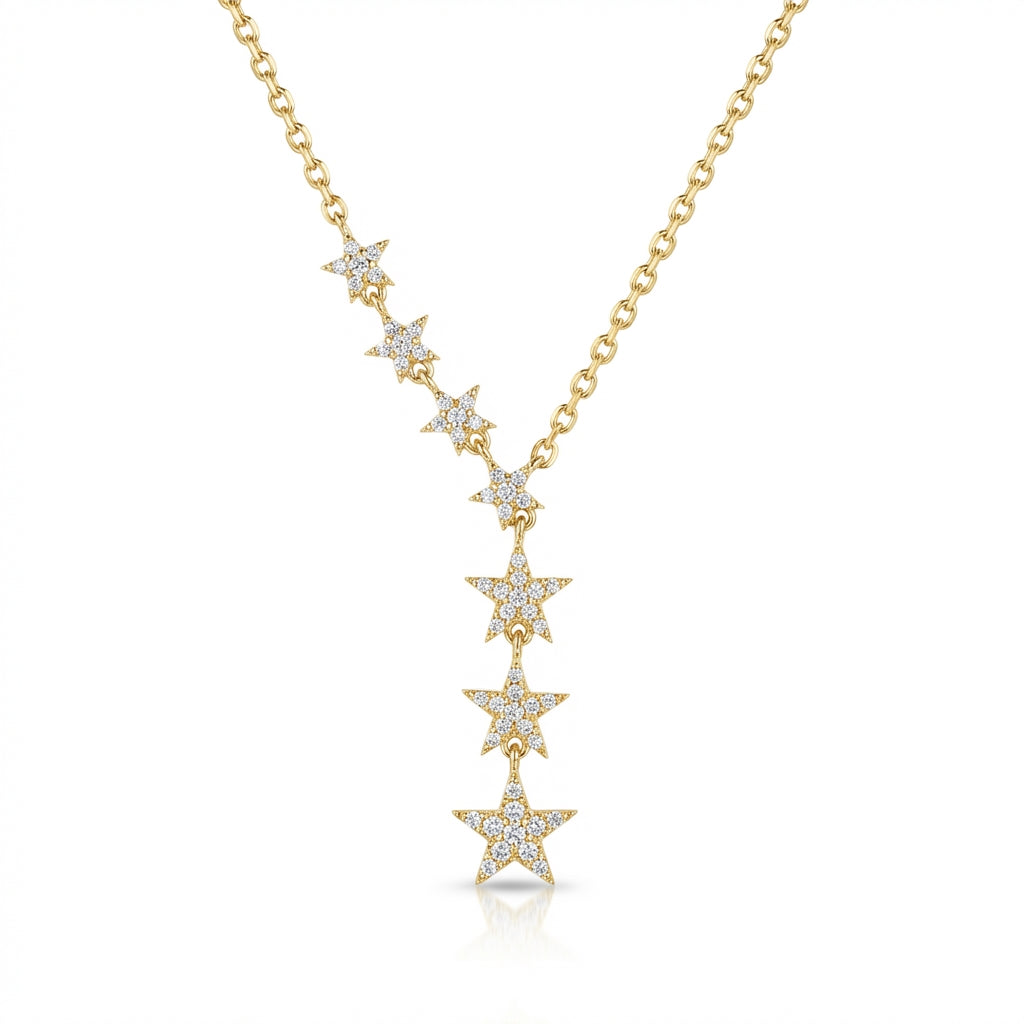 Stellar Cascade Shimmer Necklace