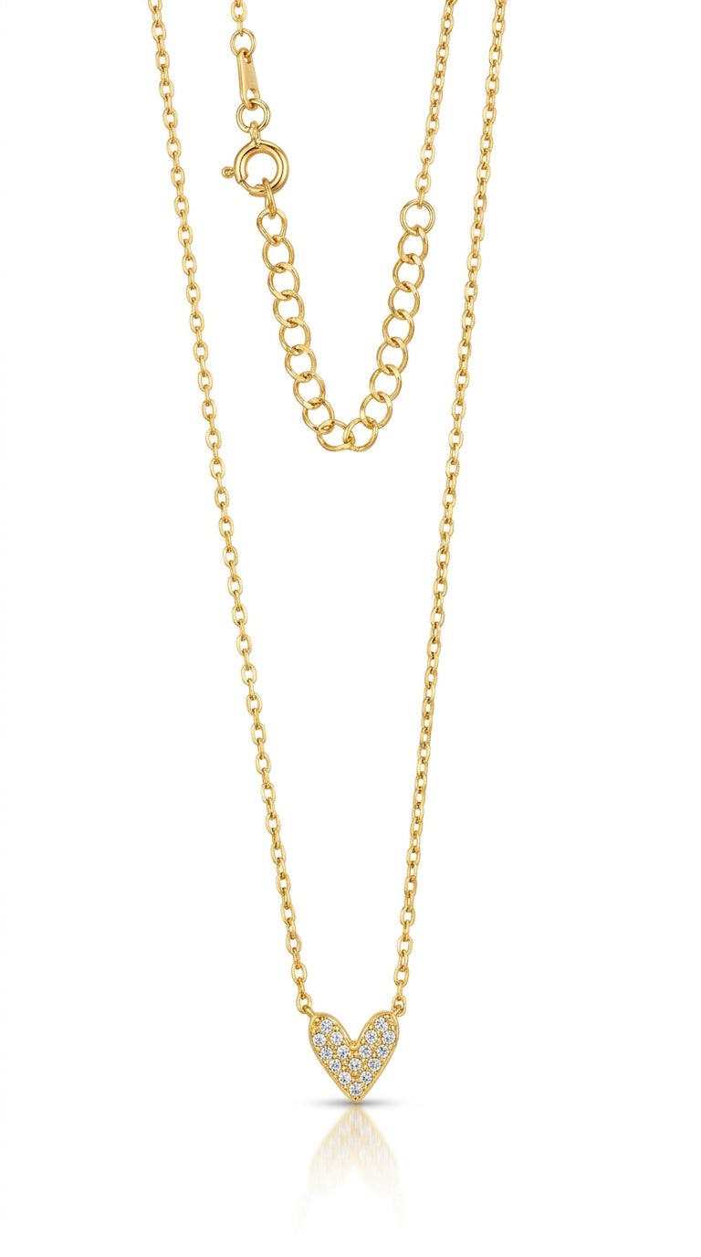 Blush Aura Heart Necklace