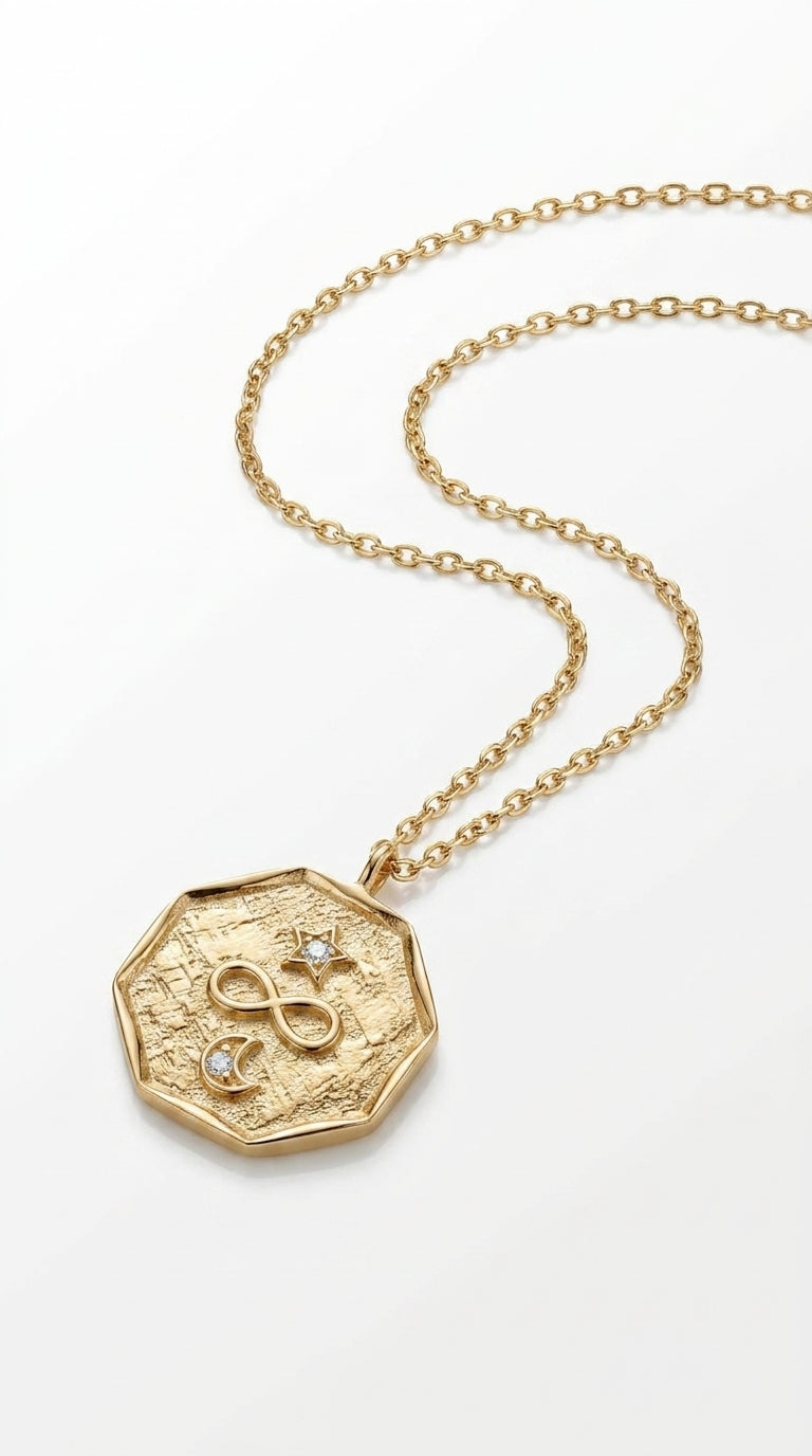 Antique Infinity Celestial Medallion