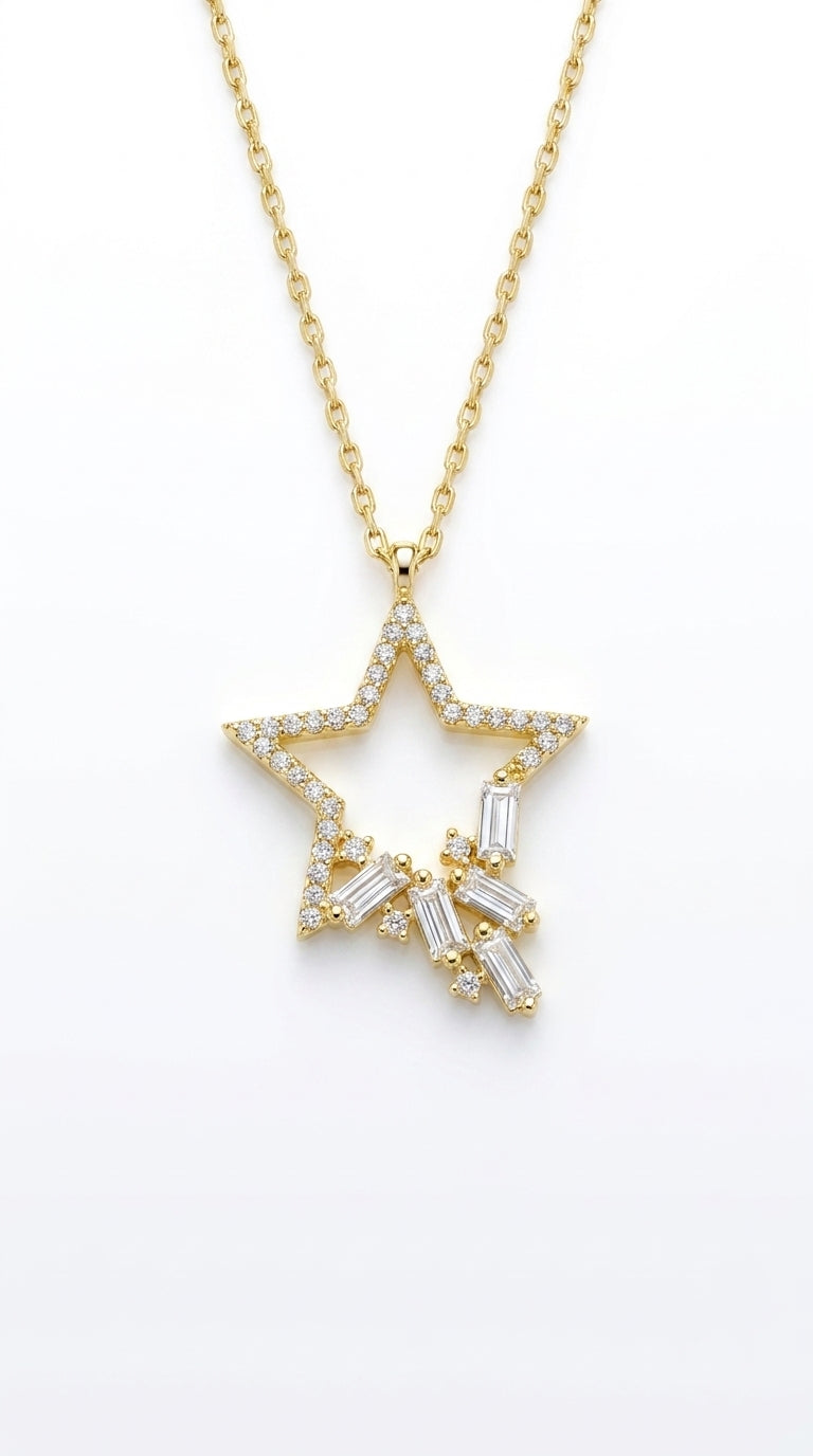 Stella Baguette Star Necklace