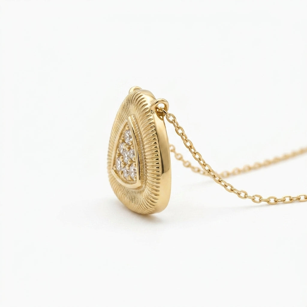 Soleil Pavé Pendant Necklace