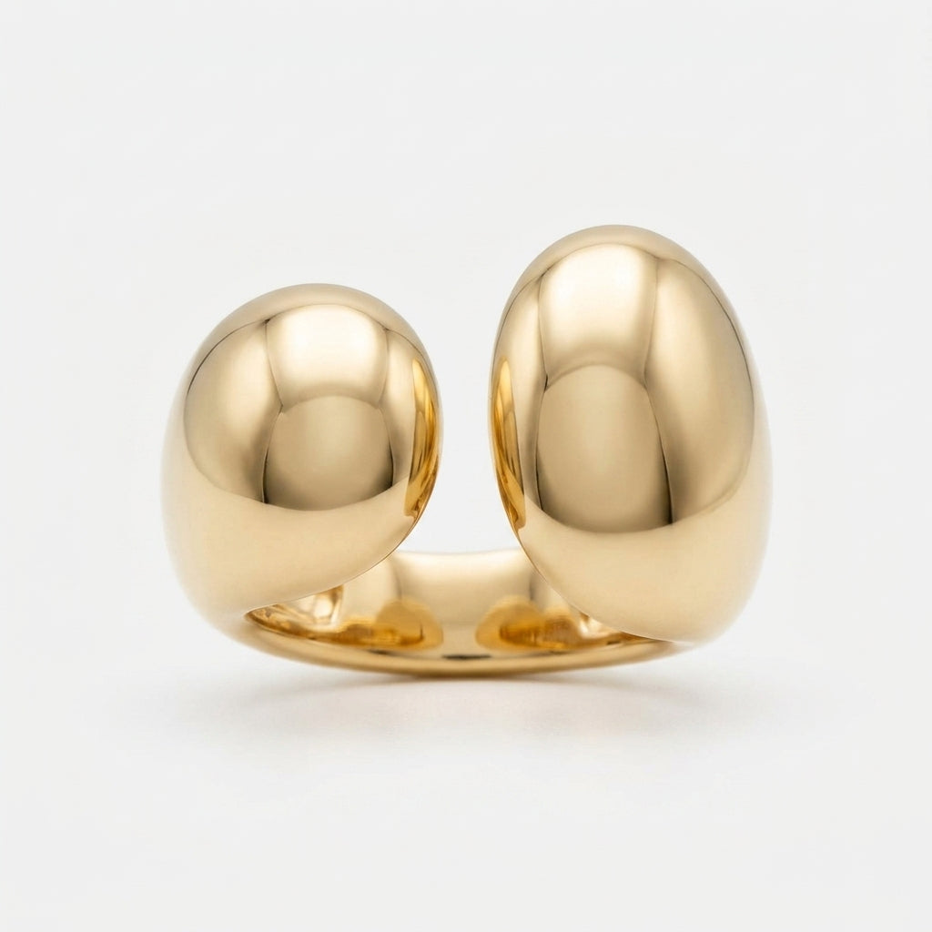Organic Gold Dome Ring