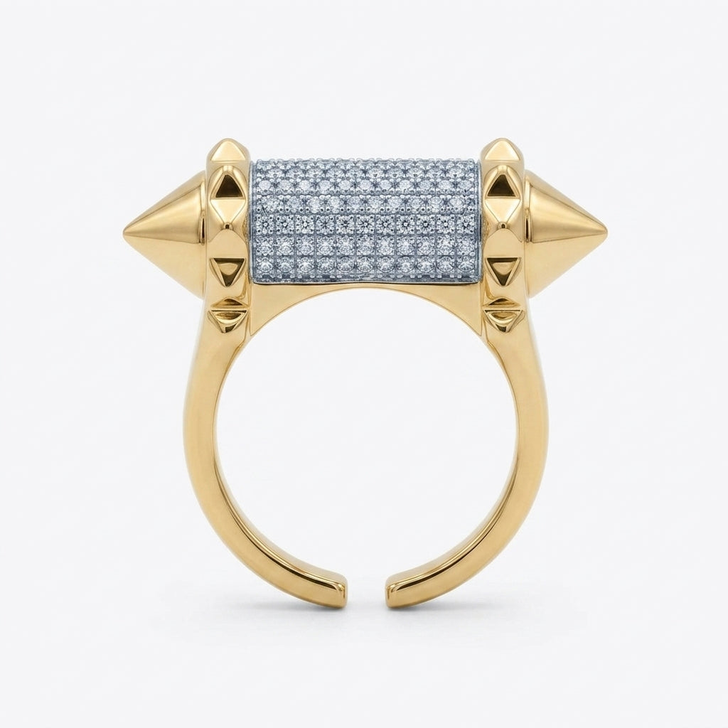 Pavé Spike Statement Ring