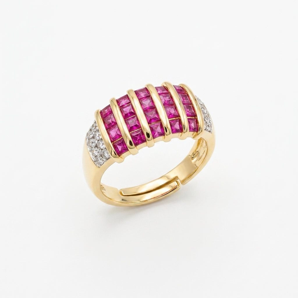 The Art Deco Ruby Dome Ring