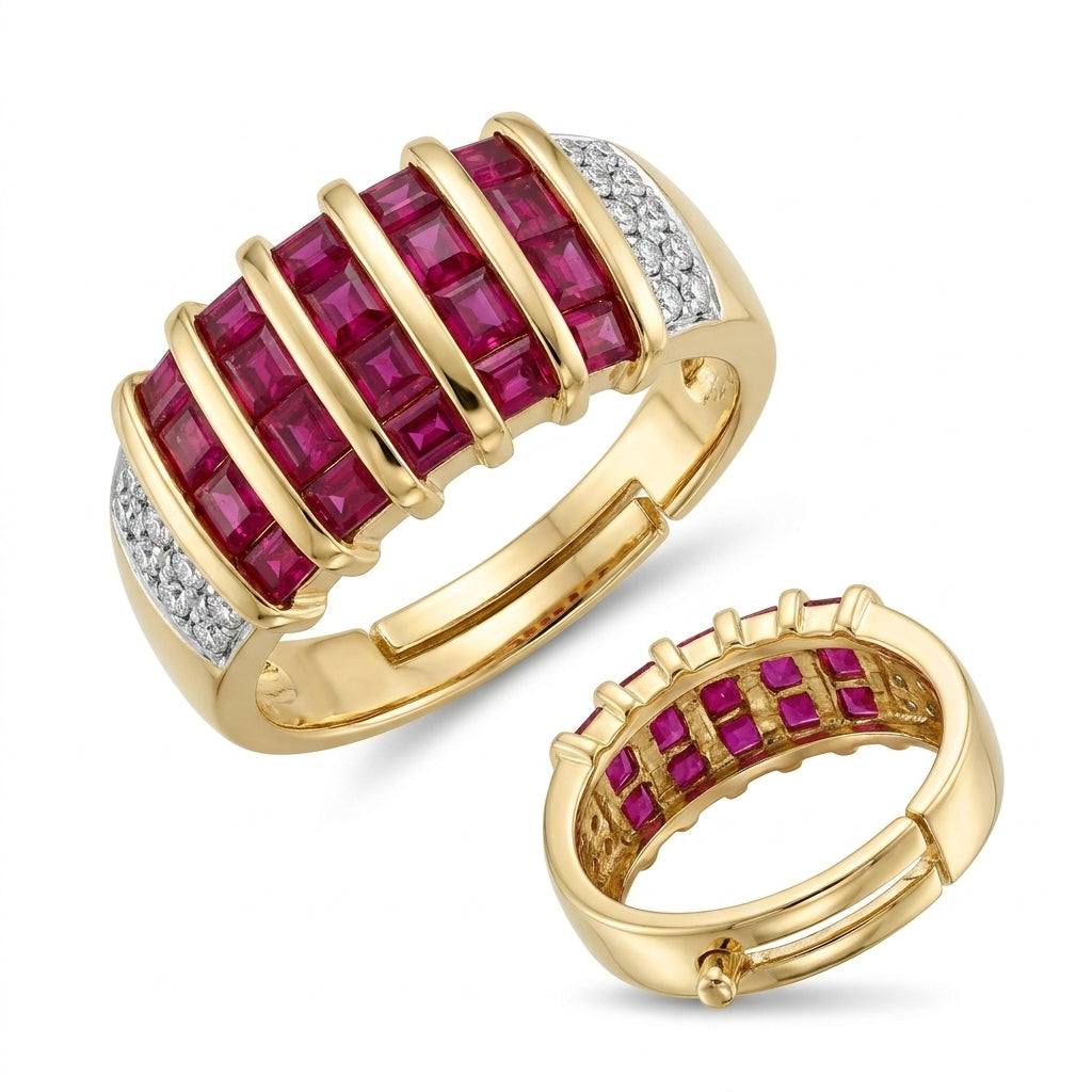 The Art Deco Ruby Dome Ring