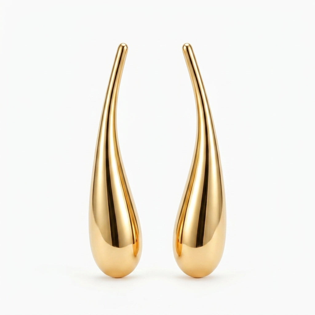 Sculptural Liquid Gold Earrings