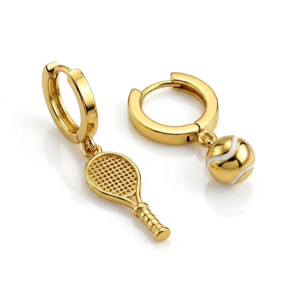 Match Point Asymmetrical Earrings