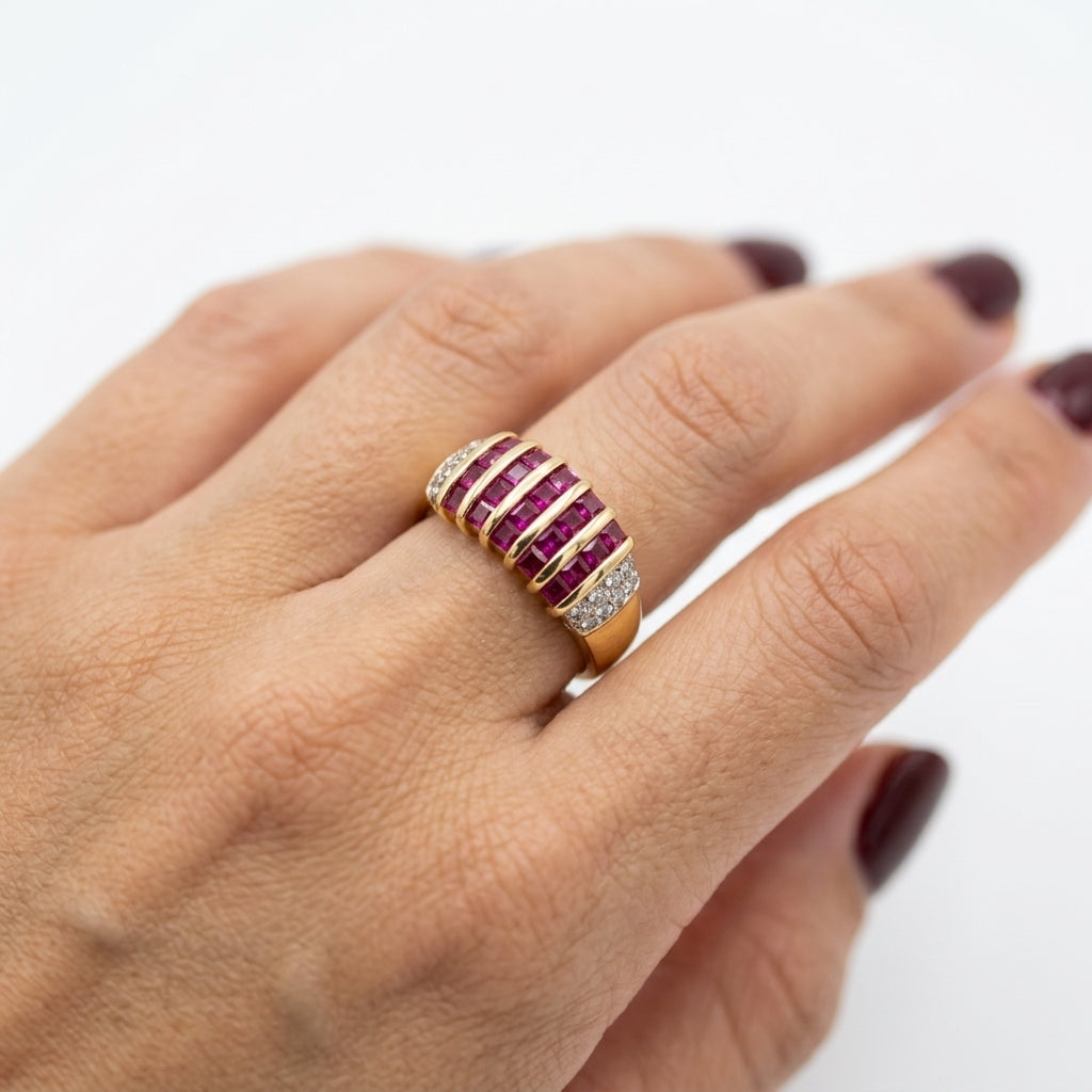 The Art Deco Ruby Dome Ring