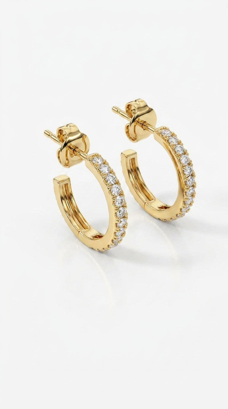 Radiant Full-Circle Pave Hoops