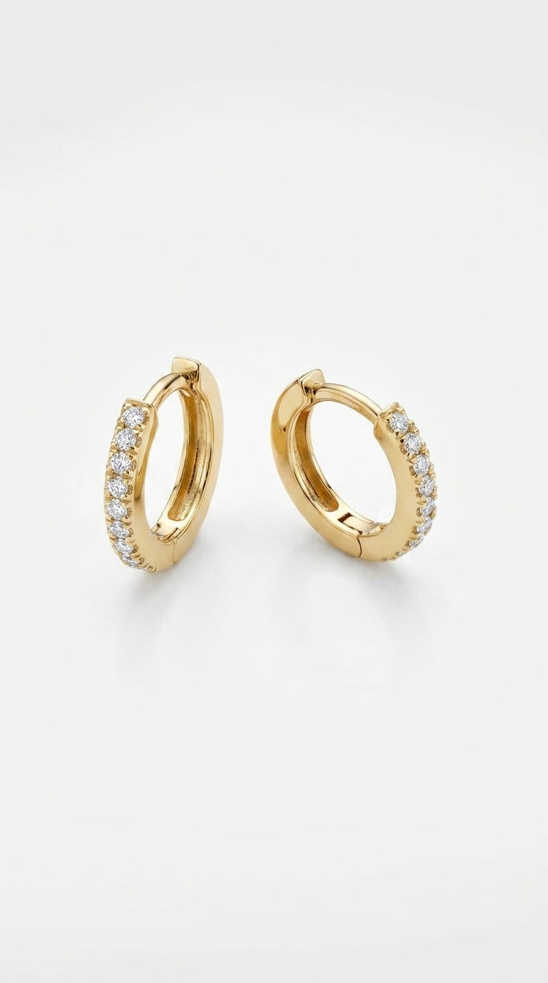 Radiant Full-Circle Pave Hoops