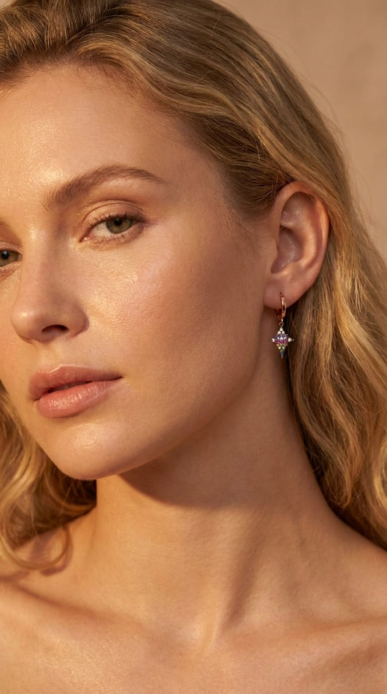 Spectrum North Star Drop Earrings