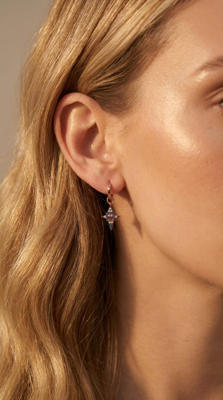Spectrum North Star Drop Earrings