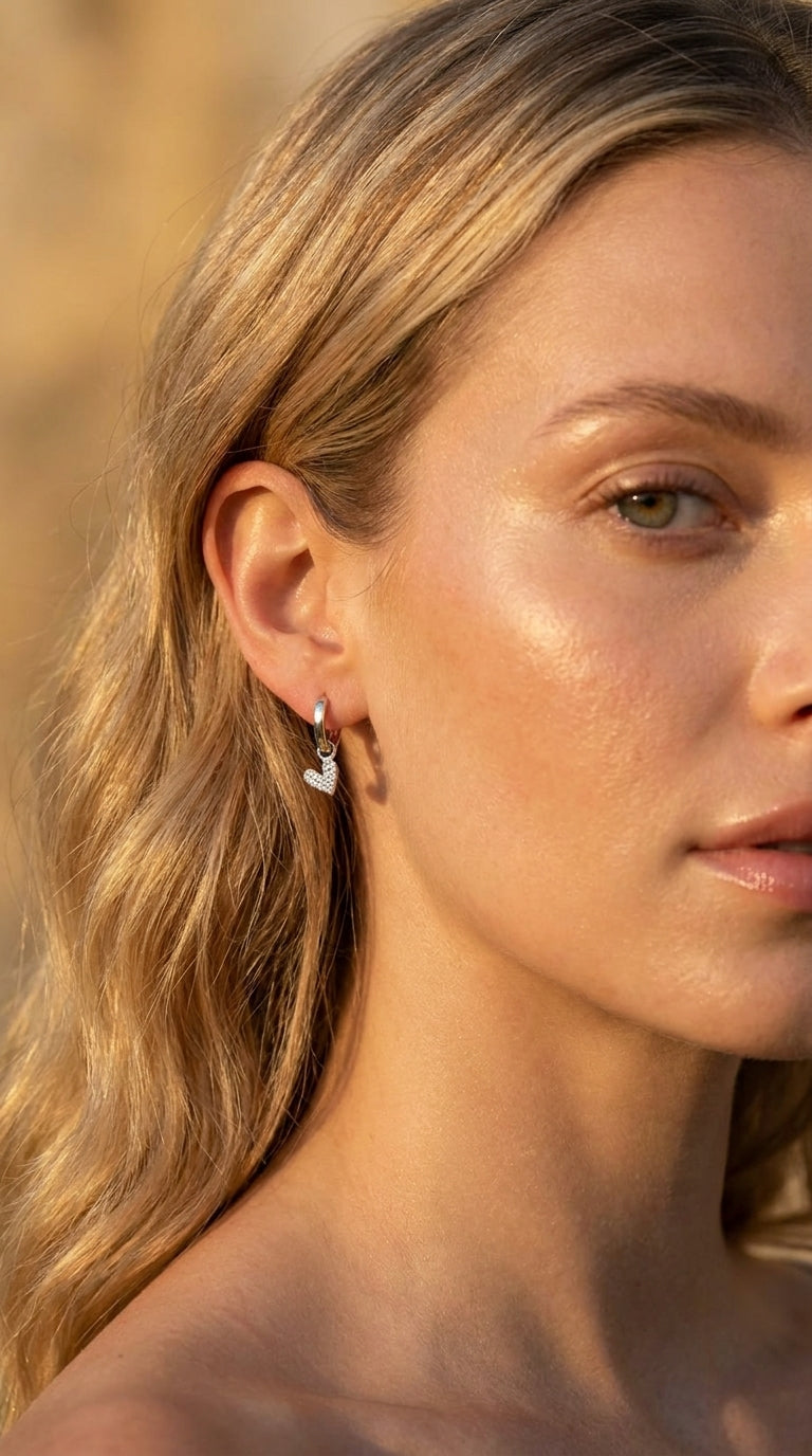 Dual Love Huggie Earrings
