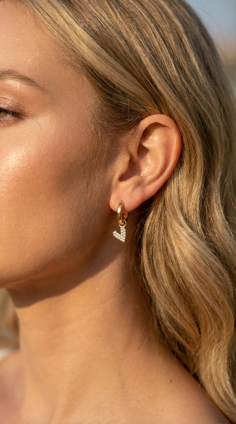 Dual Love Huggie Earrings