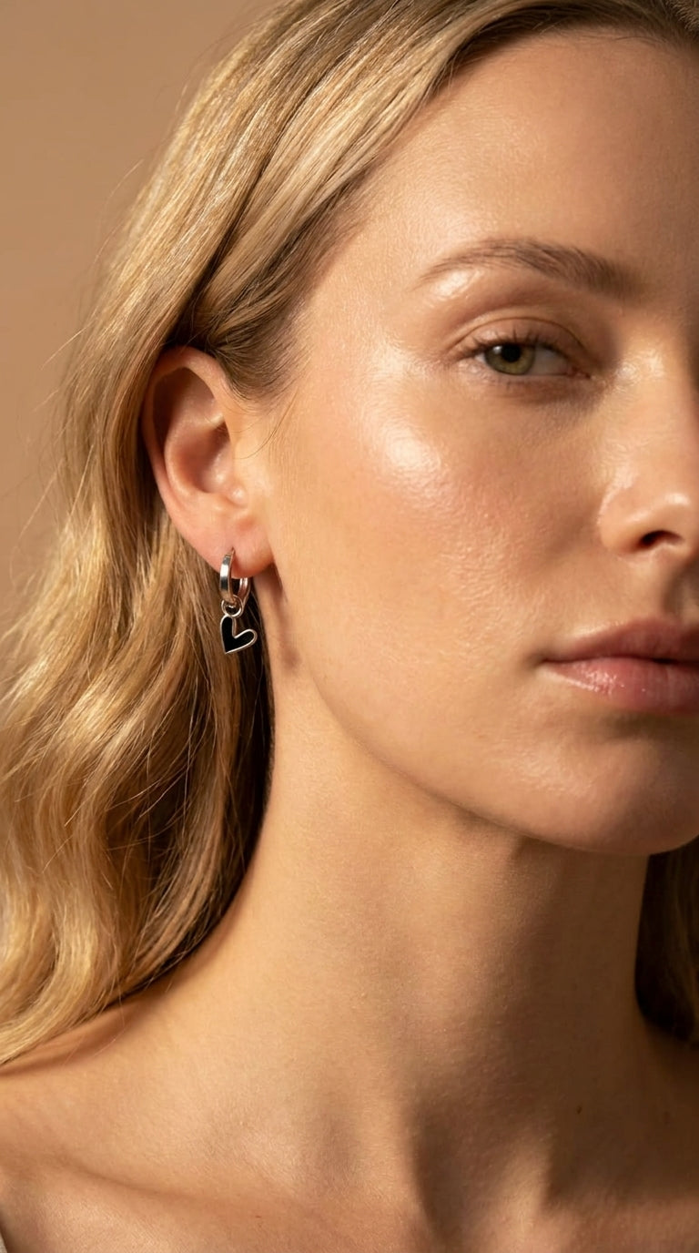 Dual Love Huggie Earrings