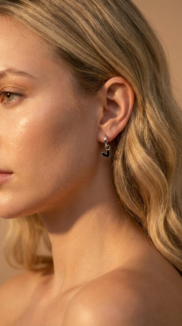 Dual Love Huggie Earrings