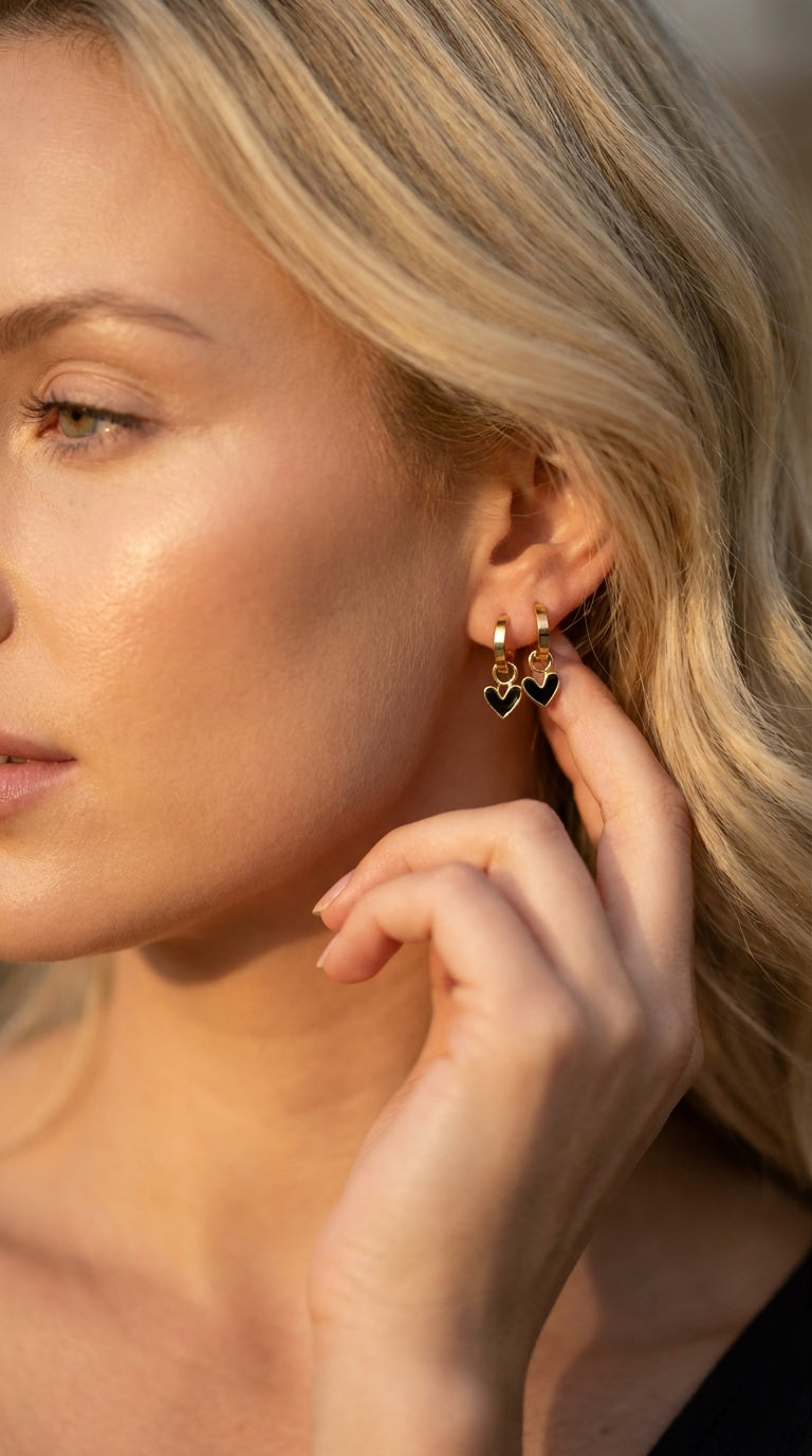Dual Love Huggie Earrings