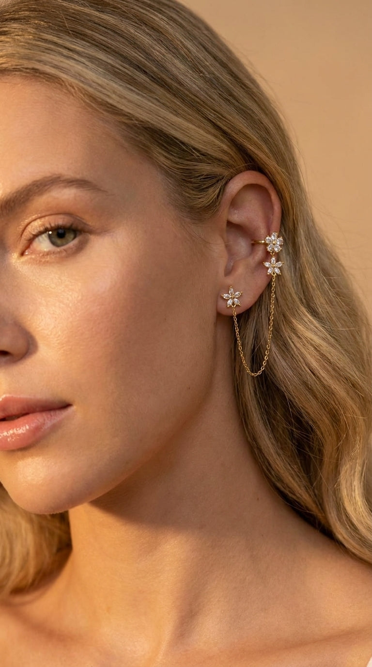 Echoes of Silence Jasmine Cuff Earring