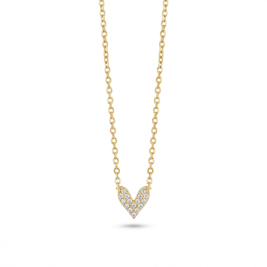Classic Pavé Heart Necklace