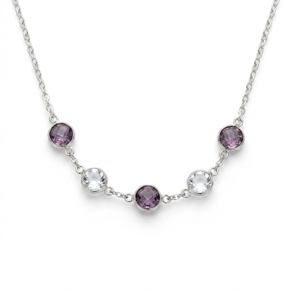 Royal Amethyst Station Necklace