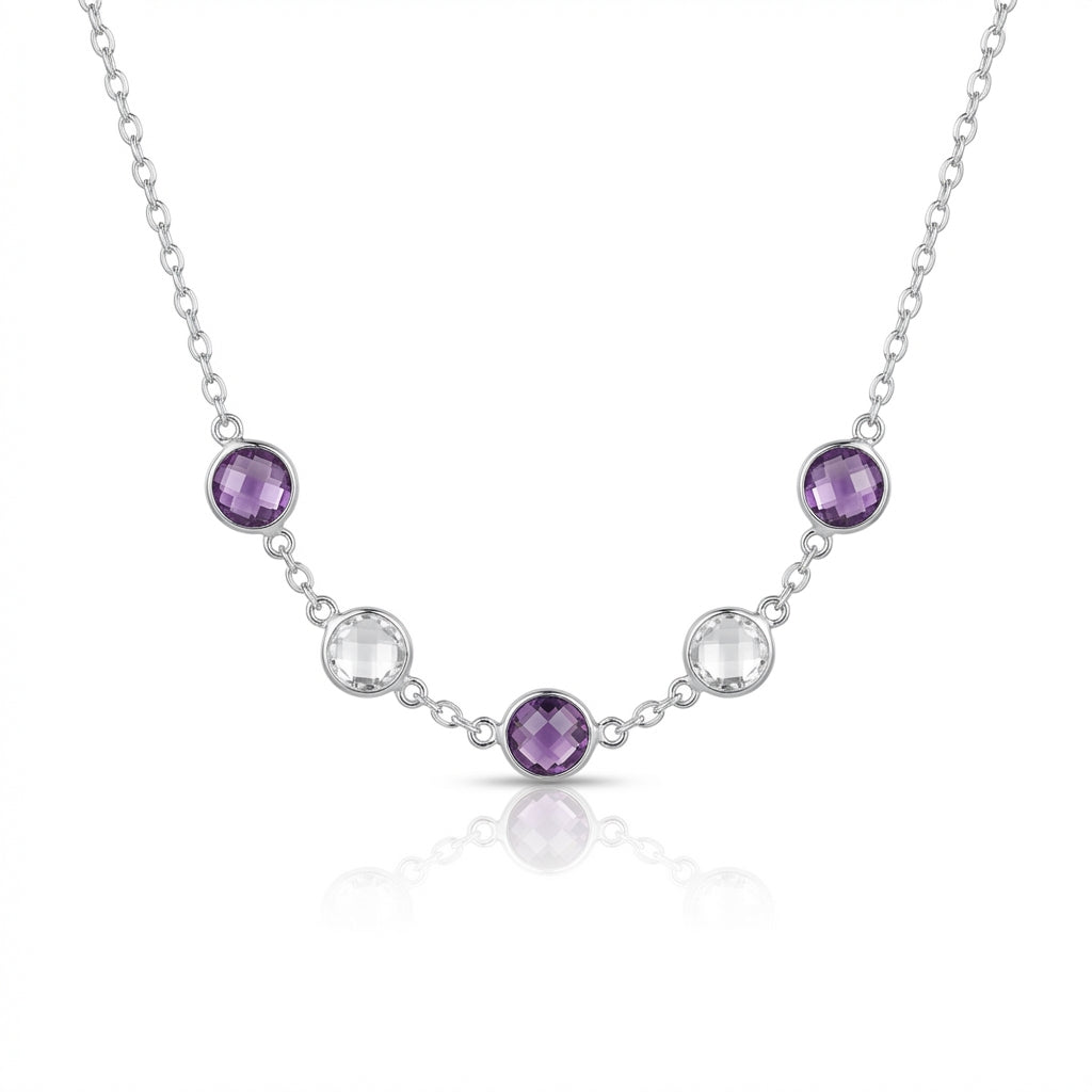 Royal Amethyst Station Necklace