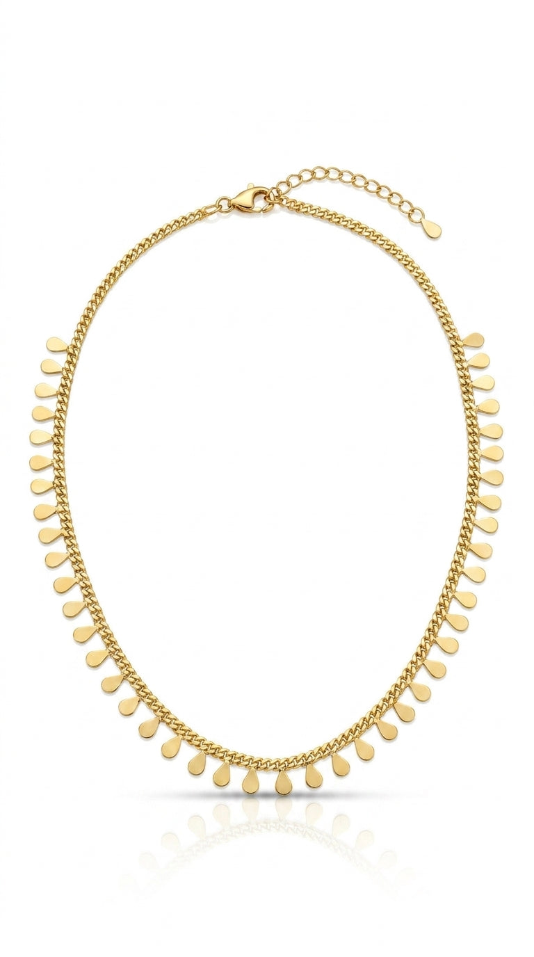 Modernist Shimmer Cascade Necklace