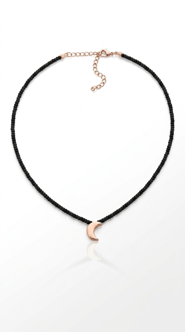 Vesper Onyx Moon Choker