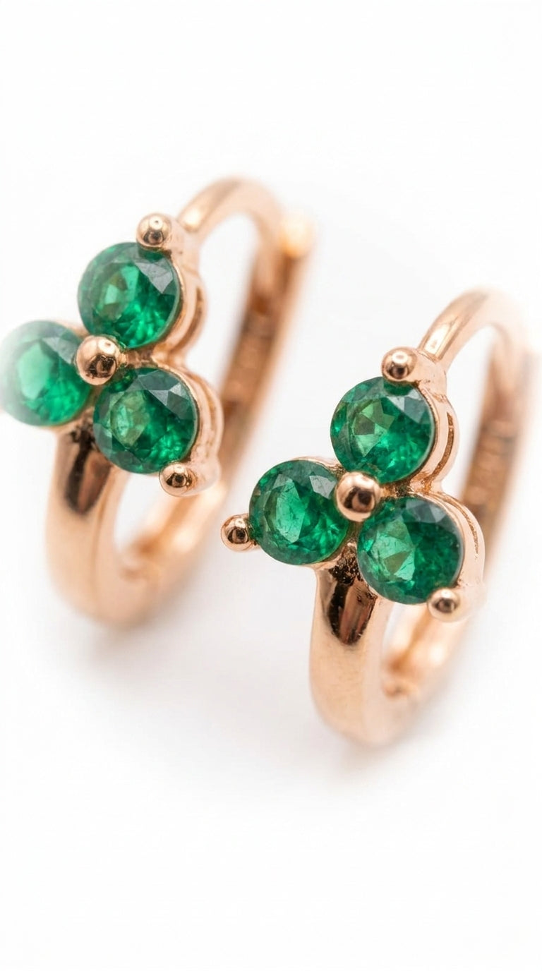 Evergreen Radiant Hoop Earrings