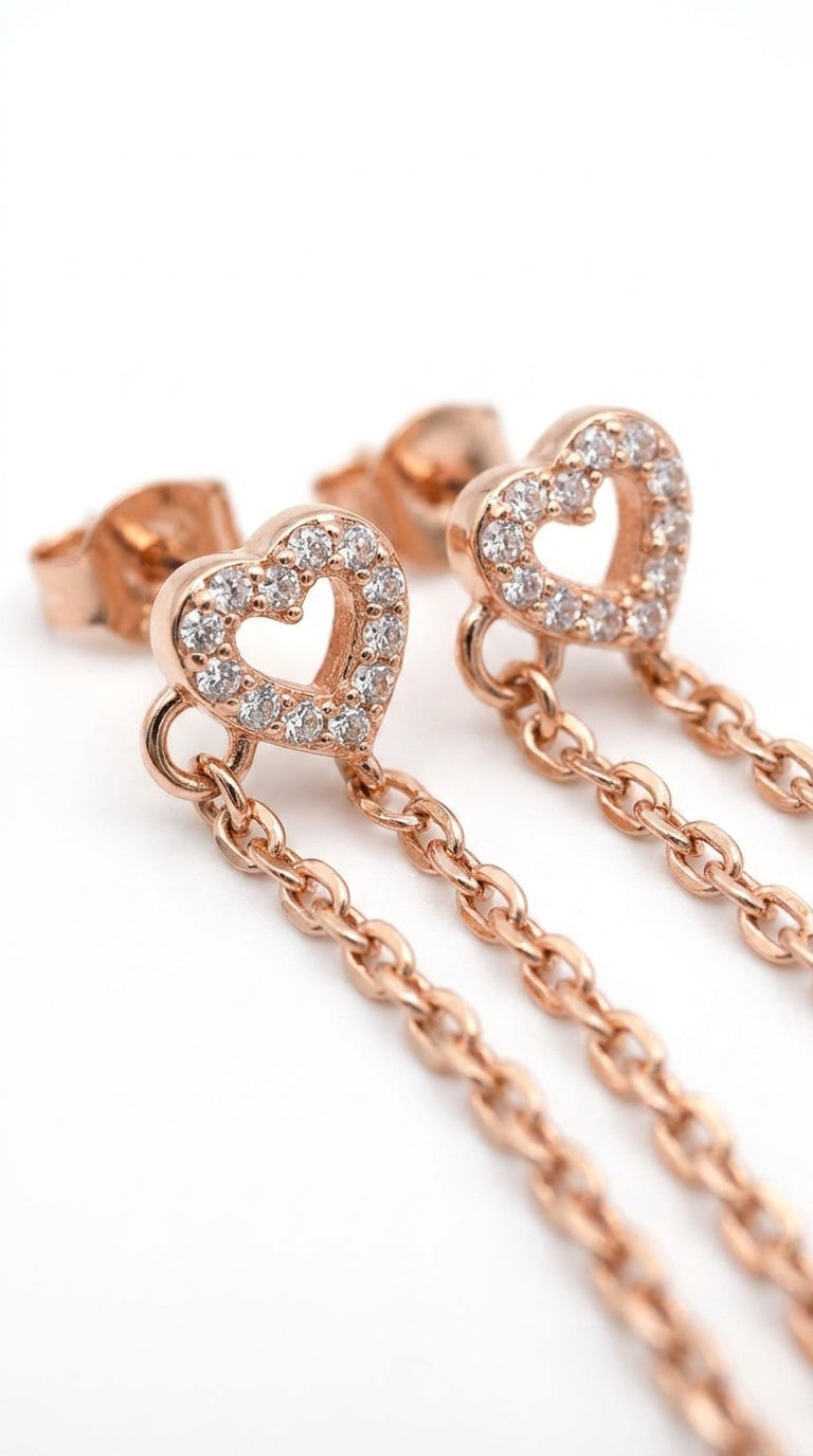 Eternal Heart Drop Earrings