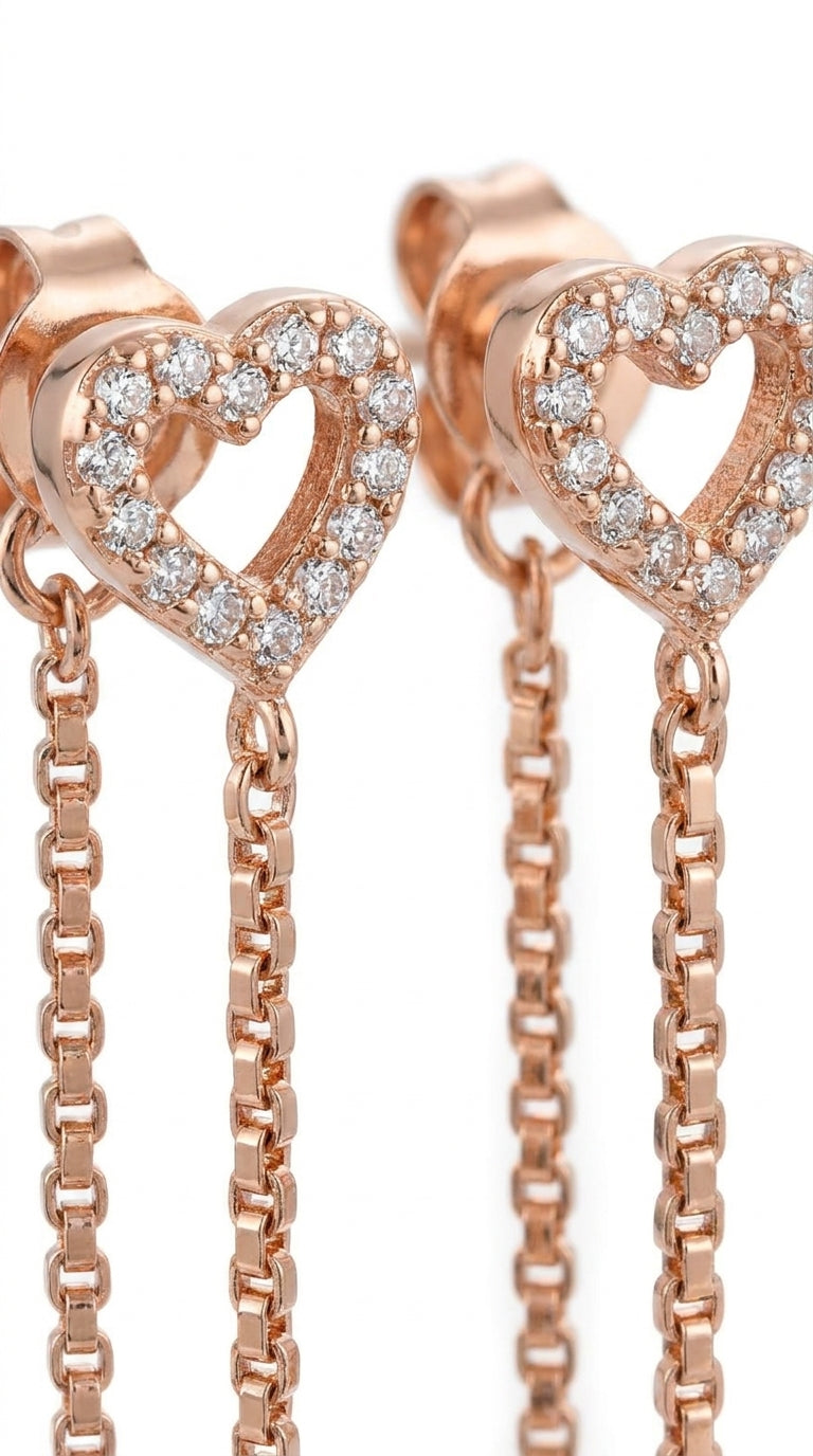 Eternal Heart Drop Earrings