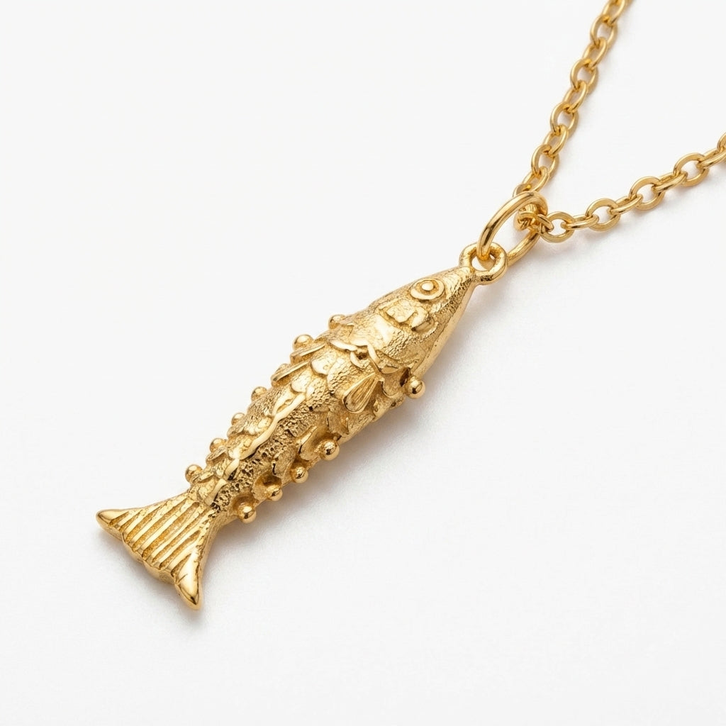 Shimmering Scales Fish Pendant