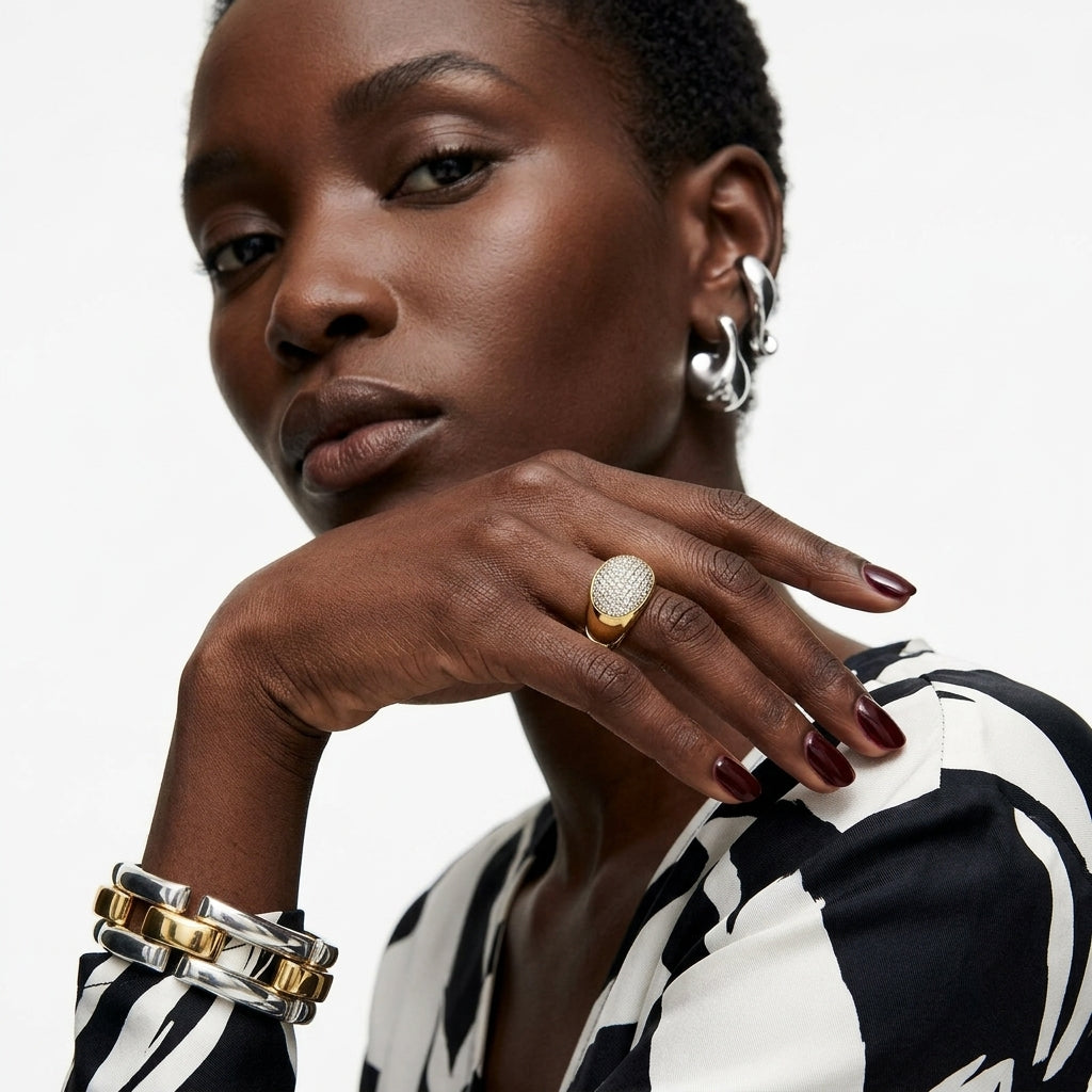 The Heirloom Pavé Signet Ring