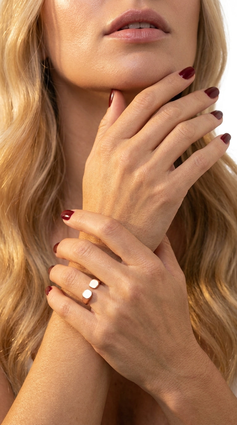 Dual Horizon Hexagon Ring