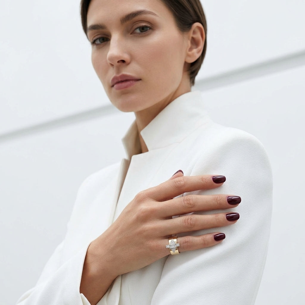 The Art Deco Shield Ring