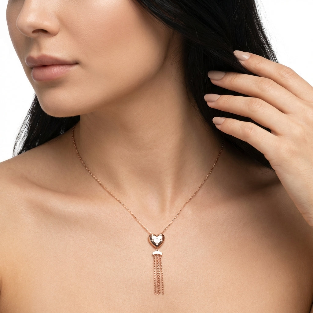 Stellar Heart Tassel Necklace