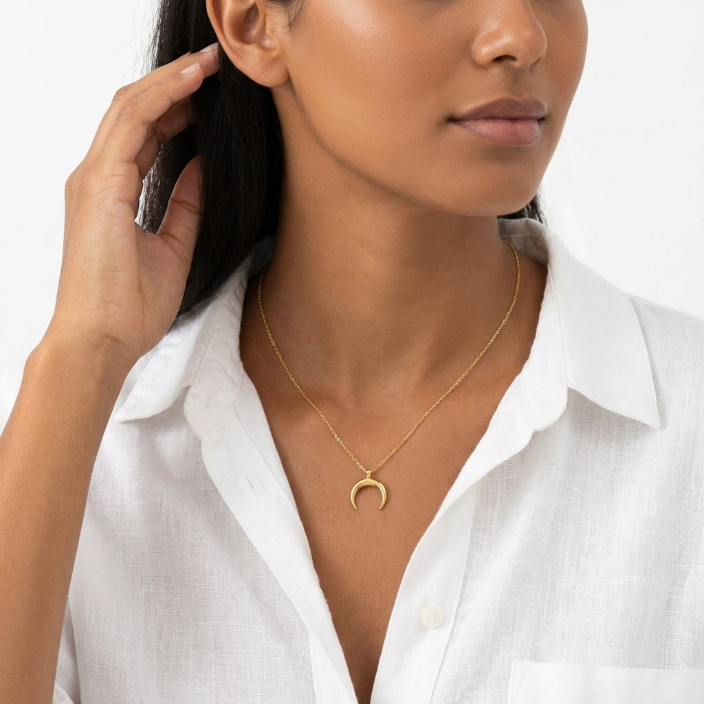 Golden Celestial Arc Necklace